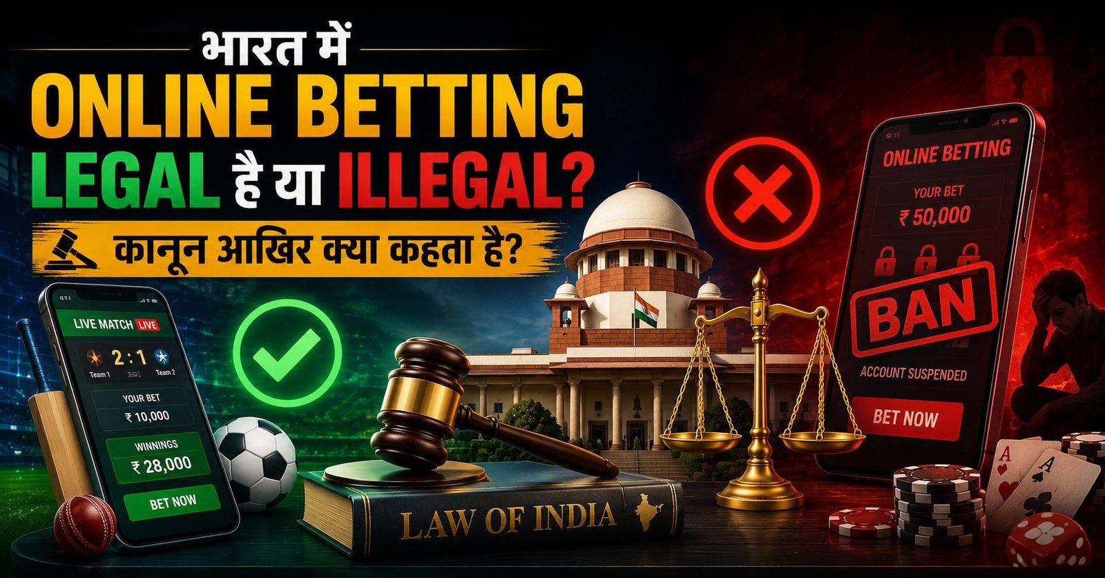 भारत में Online Betting Legal है या Illegal और लागू कानून