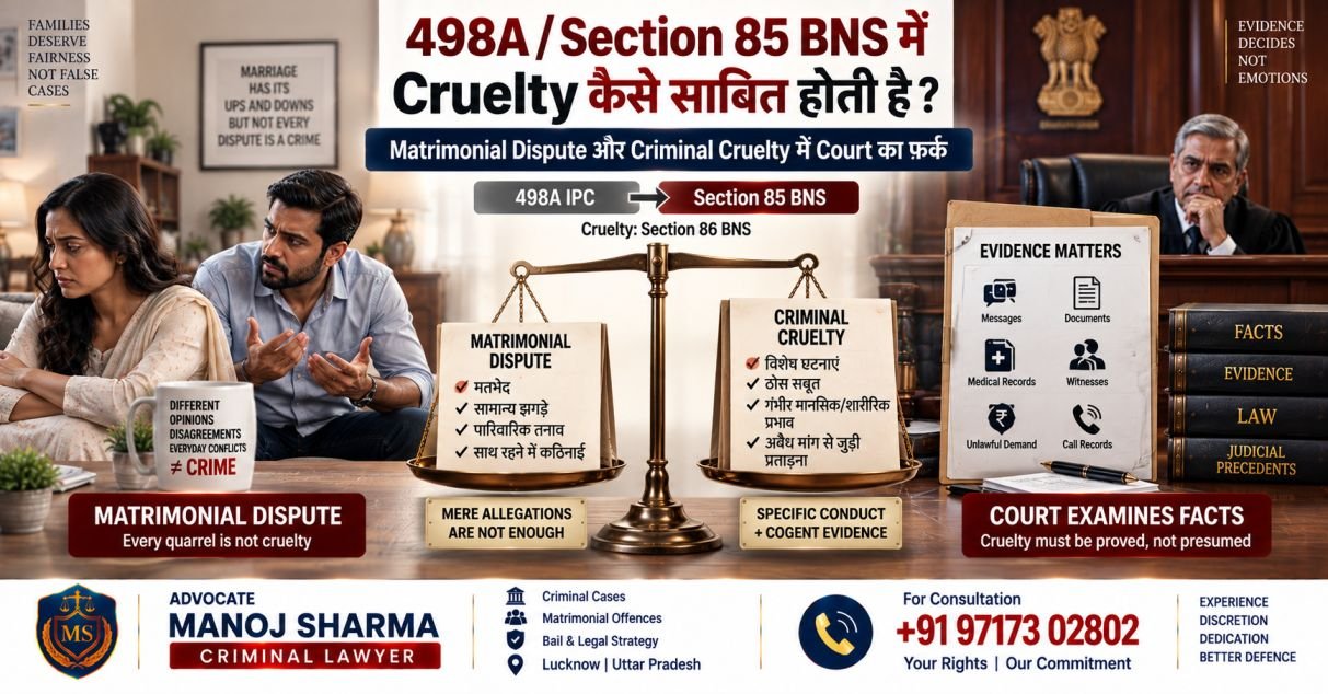 498A Section 85 BNS cruelty evidence and matrimonial dispute legal test
