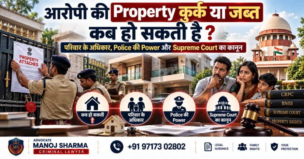 Criminal Case में Property कब कुर्क या जब्त हो सकती है? Supreme Court का कानून
