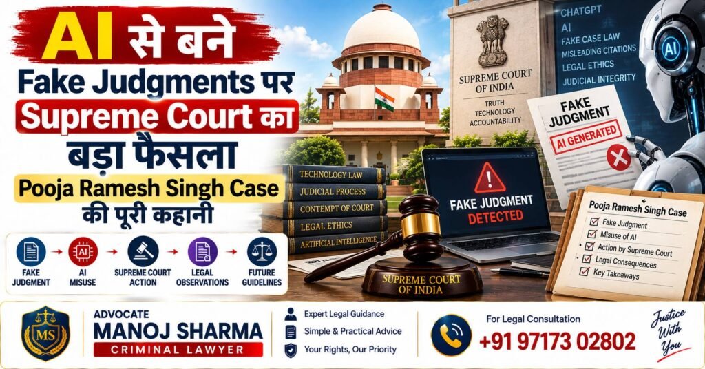 Pooja Ramesh Singh Supreme Court AI fake case law judgment 2026